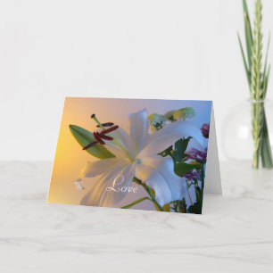 Carte Lily blanche, fleur.