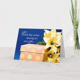Carte Lily Boîte d'anniversaire, Fleurs