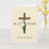 Carte Lily Cross Easter Card (Fleur jaune)