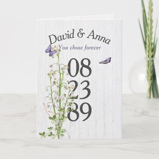 Carte Lily de la Vallée Anniversaire Félicitations (Devant)