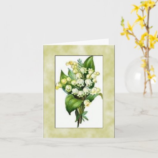 Carte Lily de la Vallée-Carte pour notes (Fleur jaune)