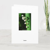 Carte Lily de la vallée Joyeux anniversaire (Dos)