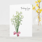 Carte Lily de la Vallée Penser à vous (Fleur jaune)