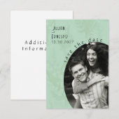 Carte Lily de Valley || Sage vert Enregistrer la date (Devant / Derrière)