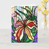 Carte Lily De Verre Stain (Fleur jaune)