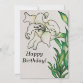 Carte Lily Flower Blessings Anniversaire Citation Solomo (Dos)