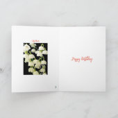 CARTE LILY FLOWERS PHOTO BIRTHDAY CARD (Intérieur)