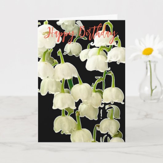 CARTE LILY FLOWERS PHOTO BIRTHDAY CARD (Petite plante)