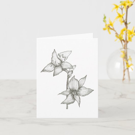 Carte Lily Note (Fleur jaune)