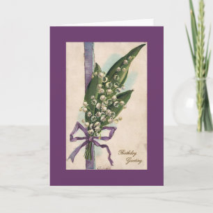 Carte Lily of the Valley Birthday Card
