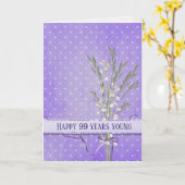 Carte Lily of the Valley Bouquet 99e anniversaire (Fleur jaune)