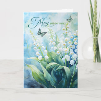 Carte Lily of the Valley Garden pour mai Anniversaire