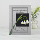 Carte Lily of the Valley sympathy card from group (Debout devant)