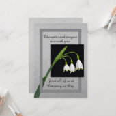 Carte Lily of the Valley sympathy card from group (Devant/Arrière en situation)