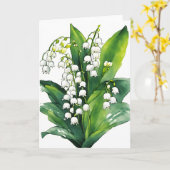 Carte Lily of the Valley - Watercolor flowers (Fleur jaune)