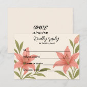 Carte Lily RSVP Lavish (Devant / Derrière)