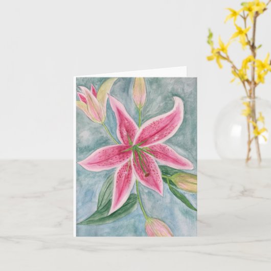 Carte Lily Stargazer (Fleur jaune)