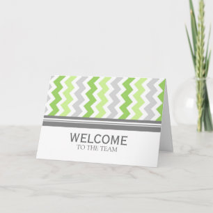 Carte Lime Gray Chevron Employee Welcome to the Team