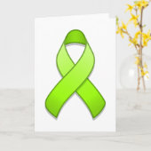 Carte Lime Green Awareness Ribbon (Fleur jaune)