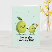 Carte Lime Ravi Que Tu Sois Mon Papa (Fleur jaune)