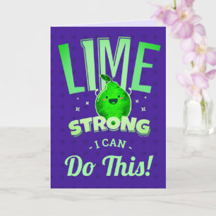 Carte Lime Strong Je peux le faire ! - Pun de chaux