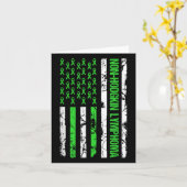 Carte Lime vert non Hodgkin Lymphoma drapeau (Fleur jaune)