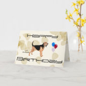 Carte Limier sur le feuille bronzage (Fleur jaune)