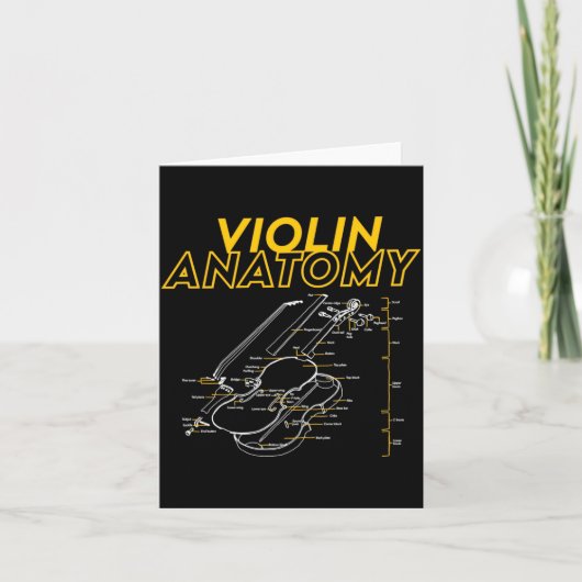 Carte Limite de diagramme de dessin d'anatomie de violon (Devant)