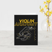 Carte Limite de diagramme de dessin d'anatomie de violon (Fleur jaune)