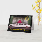 Carte Limo Stretch V.I.P. (personnalisable) (Fleur jaune)