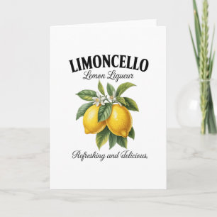 Carte Limoncello Italie Vintage Rafraîchissant Citron Va