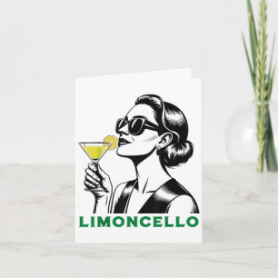Carte Limoncello Tail Chic Italien Aperitivo Femme