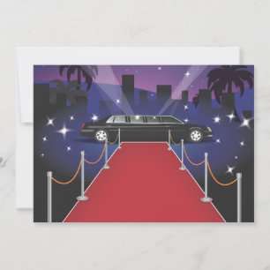 Carte Limousine de célébrité sur tapis rouge