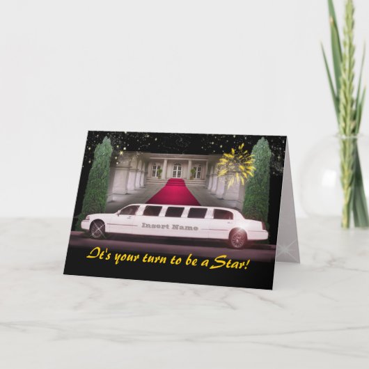 Carte Limousine Stretch V.I.P. (personnalisable) (Devant)