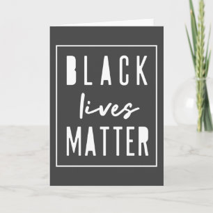 Carte L'importance de la vie noire BLM Race Equality M