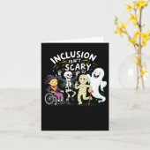 Carte L'inclusion n'est pas effrayant enseignant Squelet (Fleur jaune)