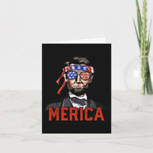 Carte Lincoln 4 juillet Merica Abe Boys Hommes Femmes Am