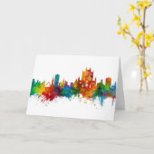 Carte Lincoln England Skyline (Fleur jaune)
