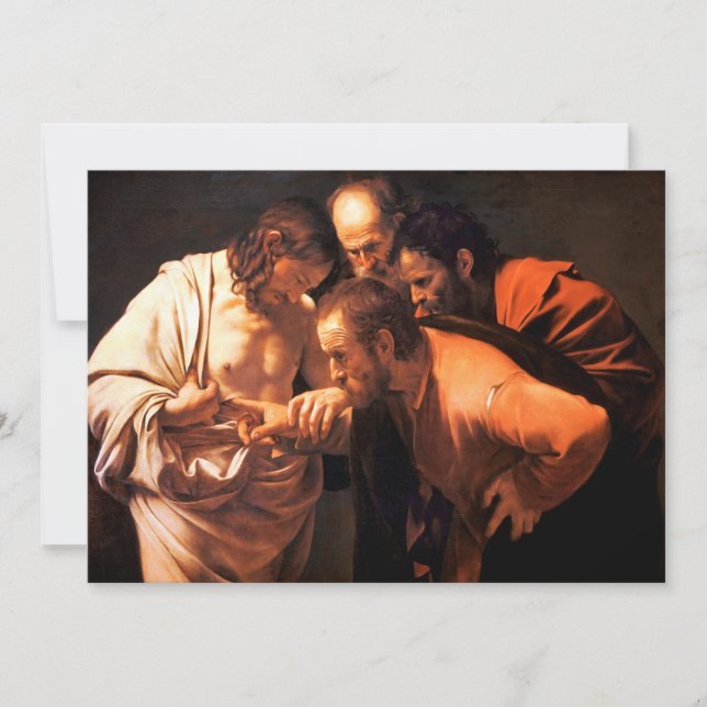 Carte L'Incrédulité de Saint Thomas par Caravaggio (Devant)
