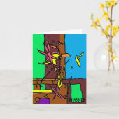 Carte L'industrie graphique colorée lumineuse vide de (Fleur jaune)