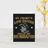 Carte Line Dancer M'Appelle Mari Danser Professeur Danse (Fleur jaune)