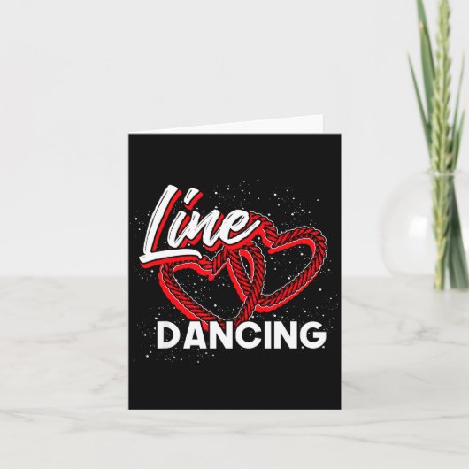 Carte Line Dancing Lover Cowboy Valentines Day Gift Line (Devant)