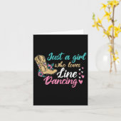 Carte Line Dancing Western Juste Une Fille Qui Aime Line (Fleur jaune)