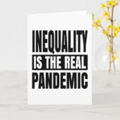 Carte L'inégalité est la véritable pandémie (Fleur jaune)