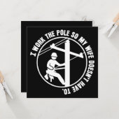 Carte Lineman Travaille Pôle (Devant/Arrière en situation)