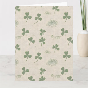 Carte Linen côtier irlandais Trèfle Jour de la Saint-Pat