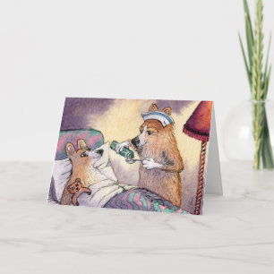 Carte L'infirmière de chien de corgi, obtiennent bientôt