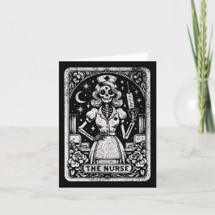 Carte L'infirmière Skeleton Tarot Card Drôle infirmière