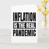 Carte L'inflation est la véritable pandémie (Fleur jaune)