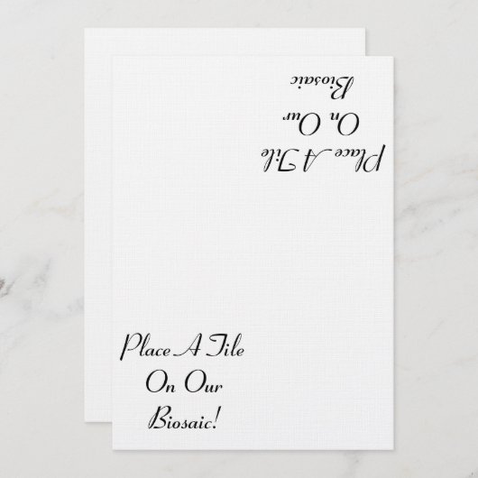 Carte Linge blanc (Devant / Derrière)